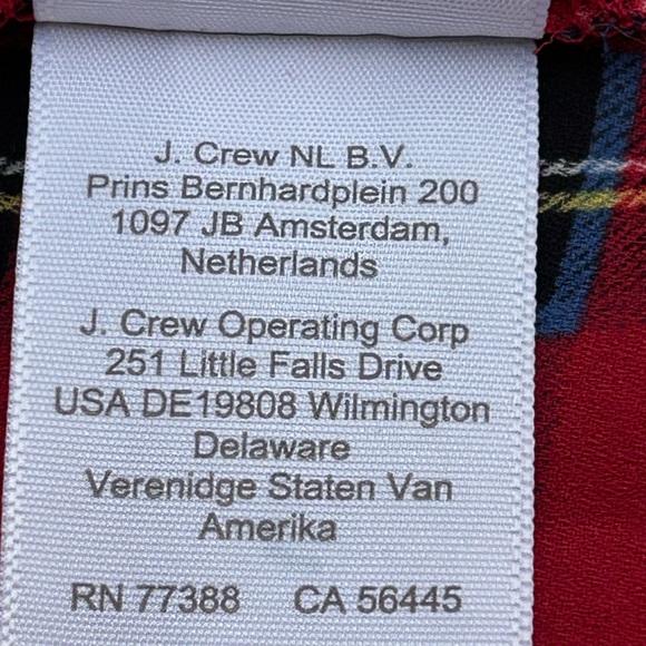 J CREW sMP polyester chiffon plaid blouse Perfect for the holidays!! Looks new! - Picture 7 of 7